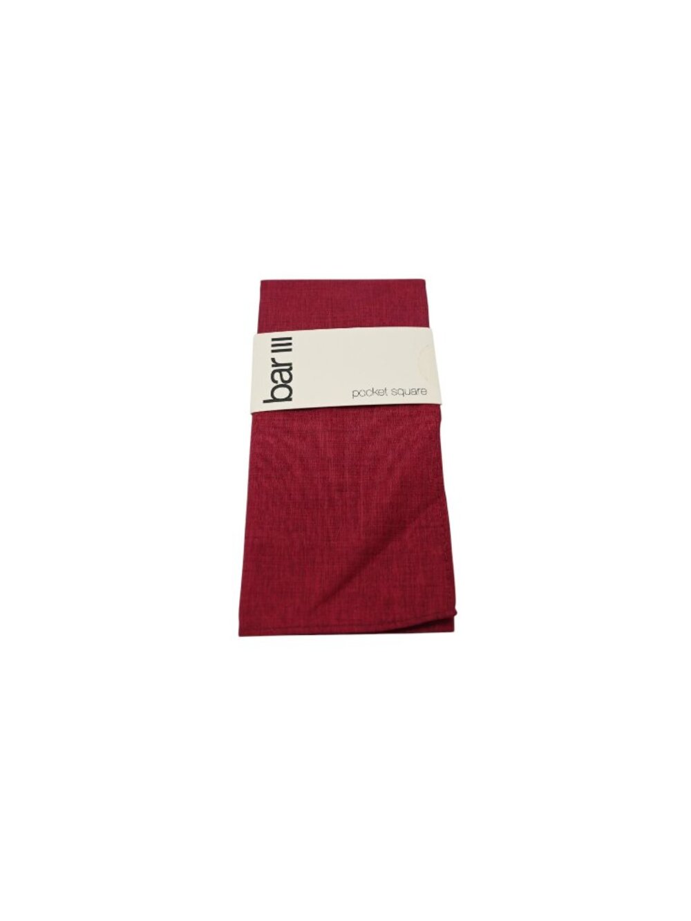 NWT Bar III Pocket Squares Burgundy Solid Formal Suit Handkerchief Accessory